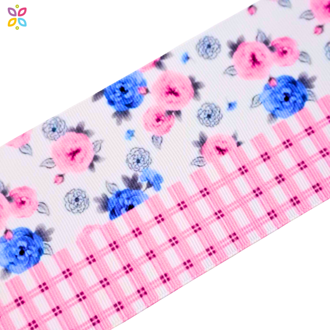 Listón Mariposas, Cuadros, Estrellas, Flores y más 7.5 cm
