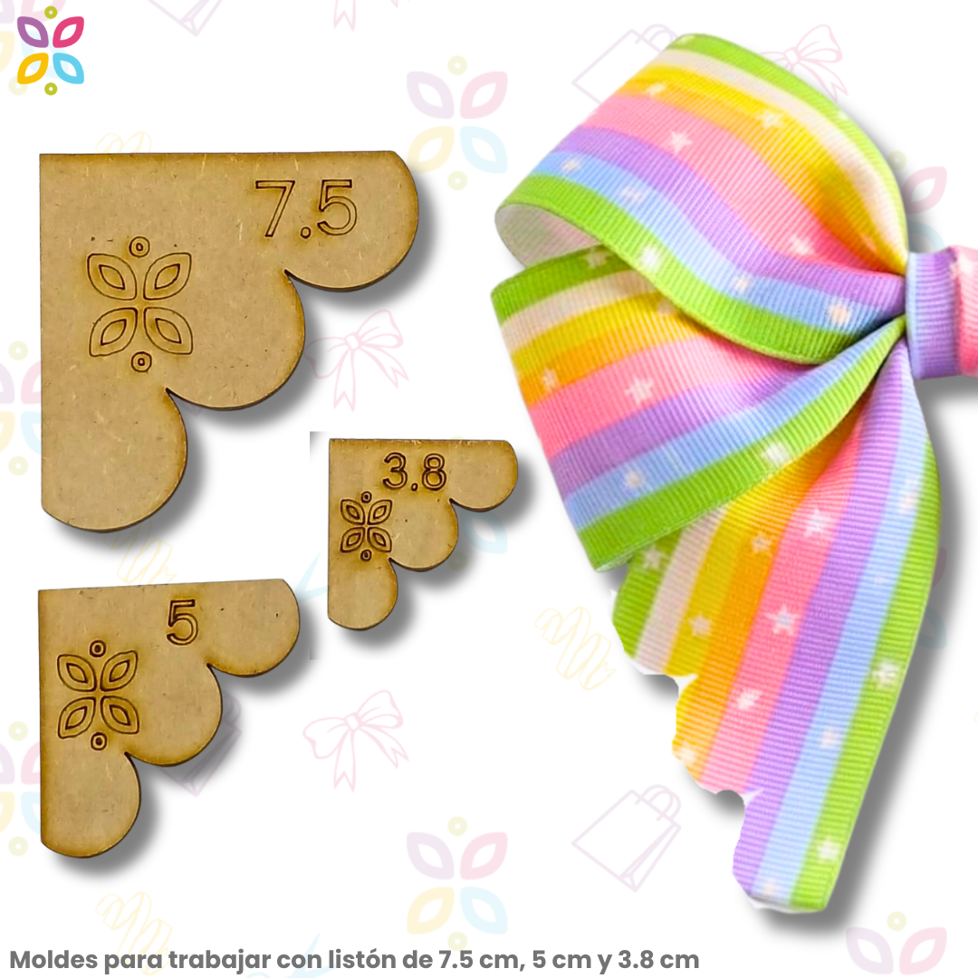 Moldes MDF para moños