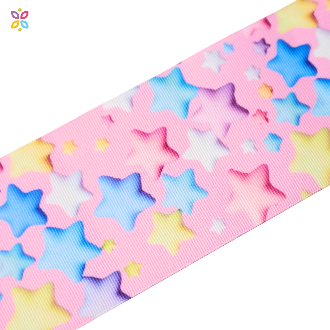Listón Mariposas, Cuadros, Estrellas, Flores y más 7.5 cm